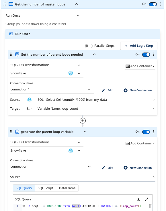 Parent loop variable with offset list screenshot