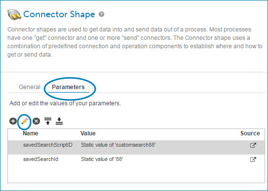 Connector step dialog.