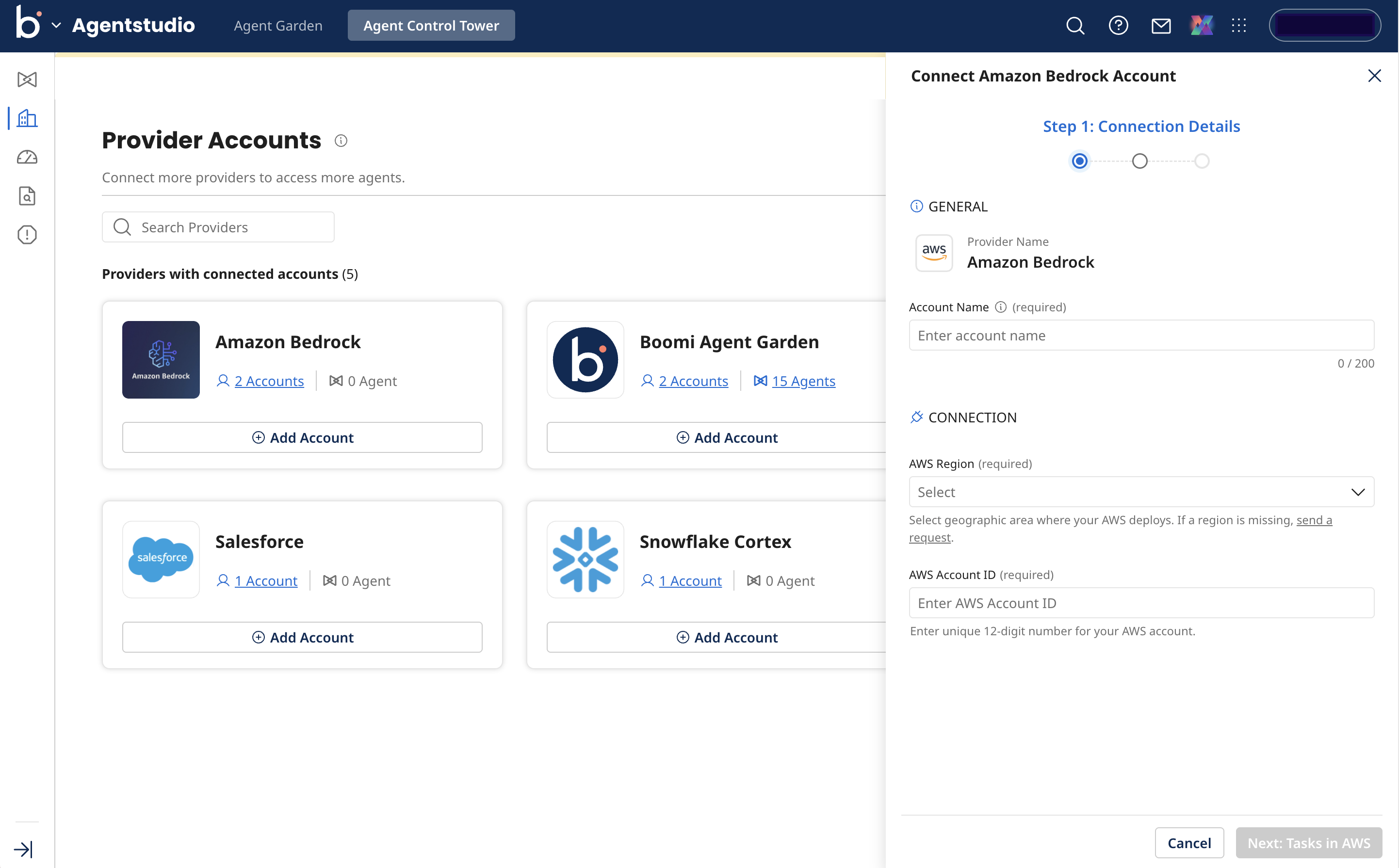 AWS Bedrock Adding account