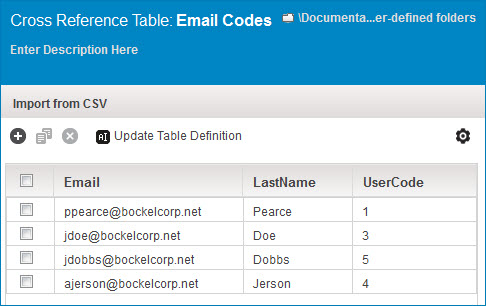 Cross Reference Table component referenced in Business Rule 2