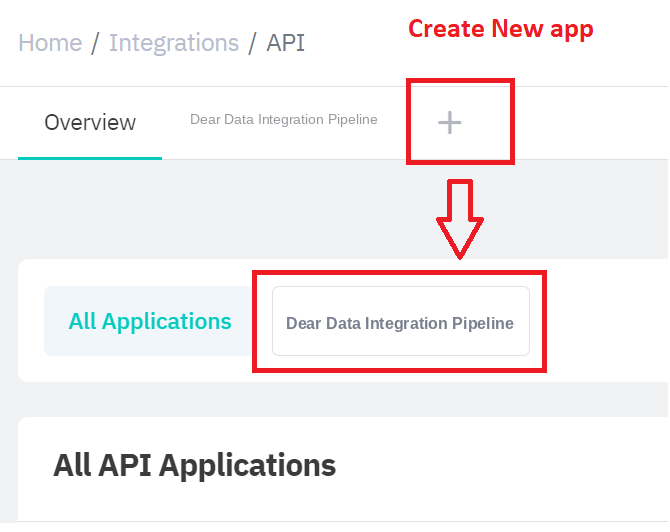 Create a new application