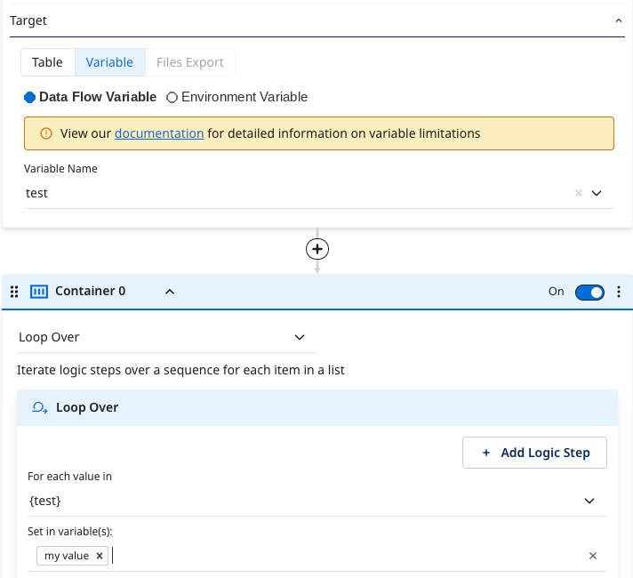 Working with variables