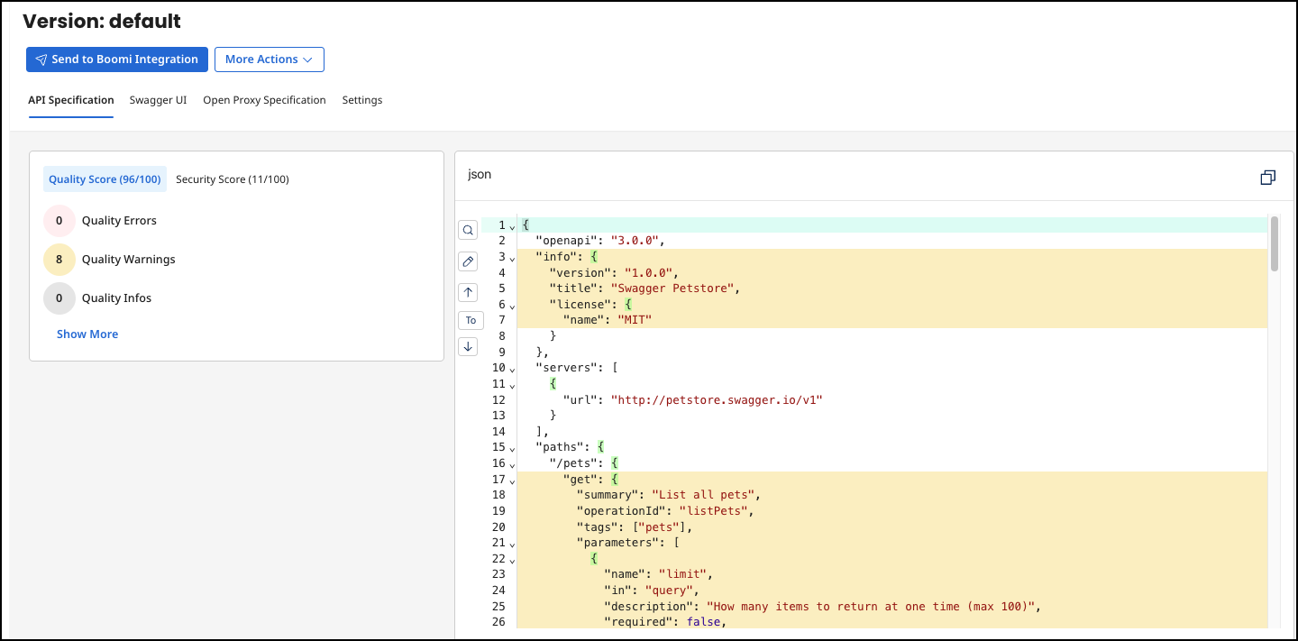 Administration Portal - APIs - API Versions - API Specification