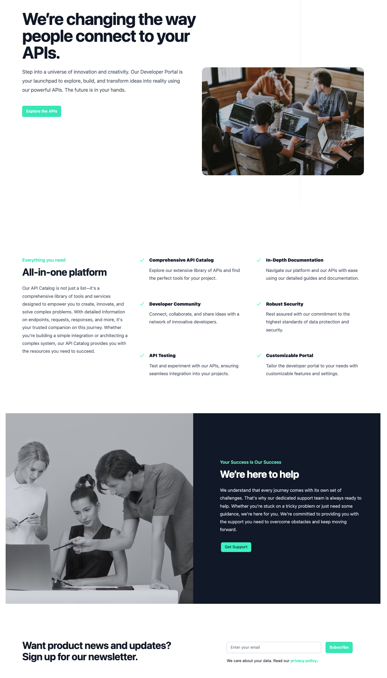 CMS - Dev Portal - Home content block