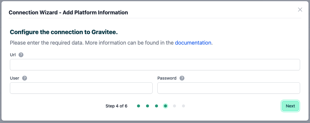 How to Gravitee - Connection Wizard - Add Platform info