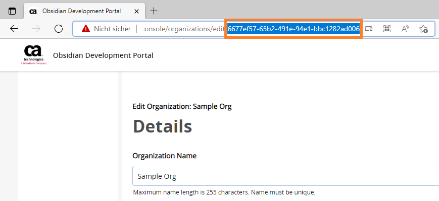 How to Layer 7 - Choose organization - URL