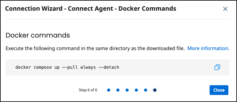 How to - Connection Wizard - Docker commands