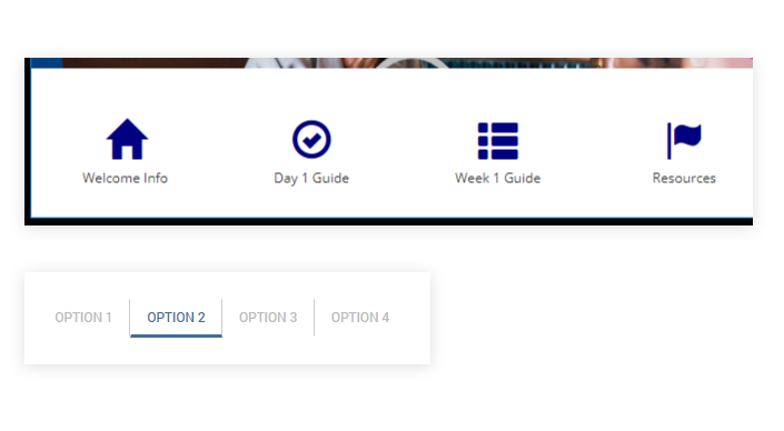 Example outcomes component styling