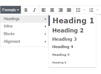 Heading elements