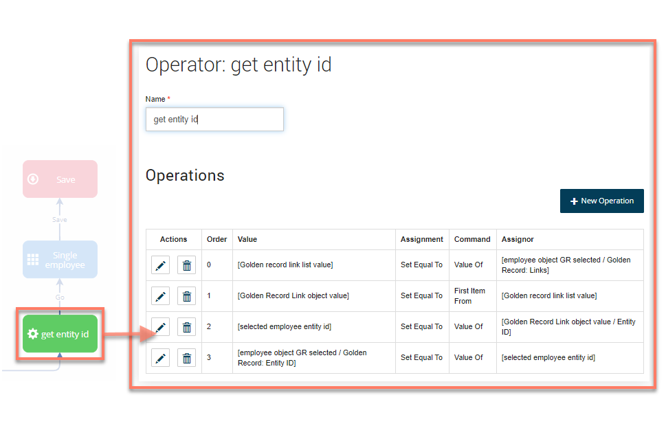 Update golden record entity id