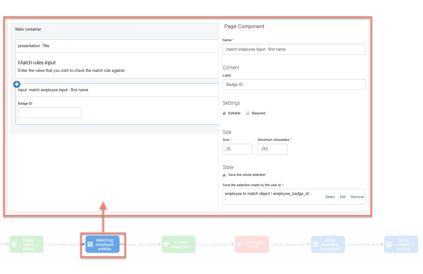 Match rules input values
