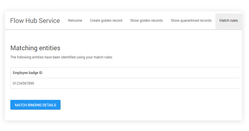 Match rules entities
