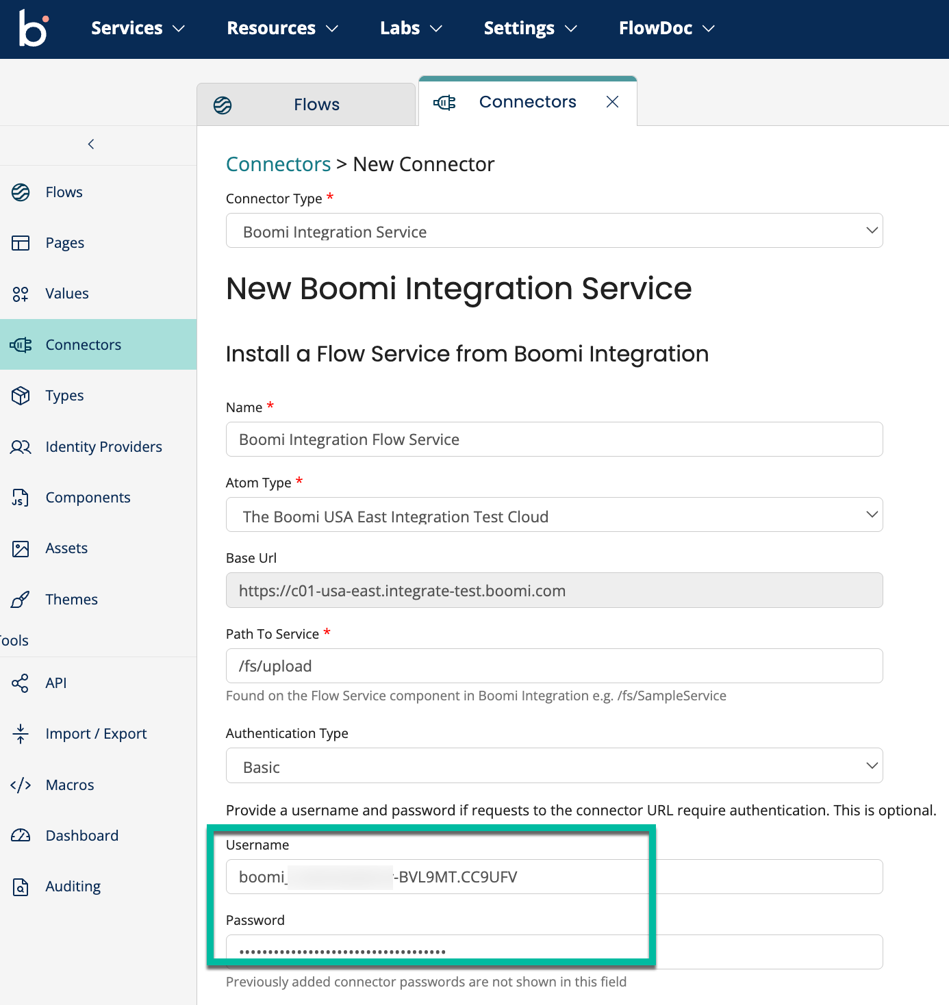 Boomi Integration Flow Service