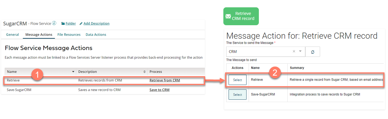 Flow Message Actions