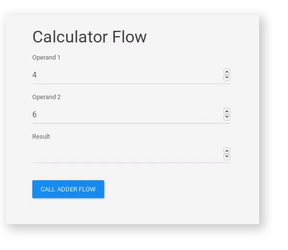 Passing values to the Adder subflow
