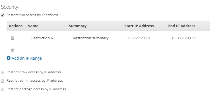 An example IP range