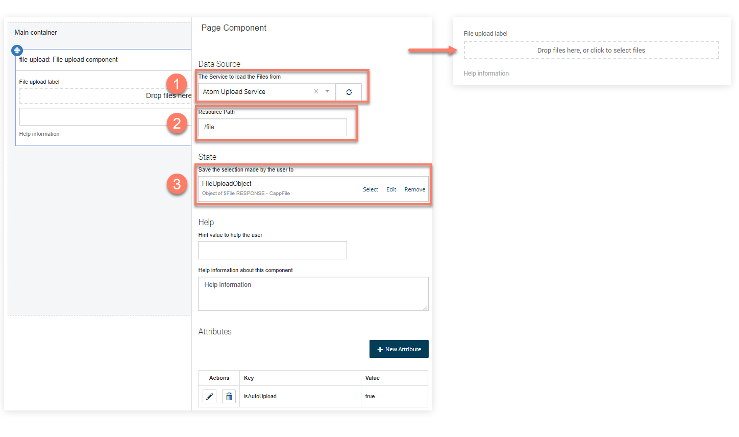 File upload component
