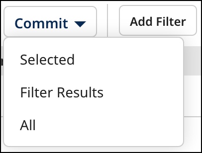 Commit menu actions