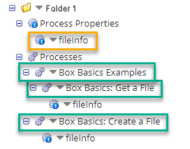 The Show Where Used filter shows results for the Process Property &quot;fileInfo&quot;.