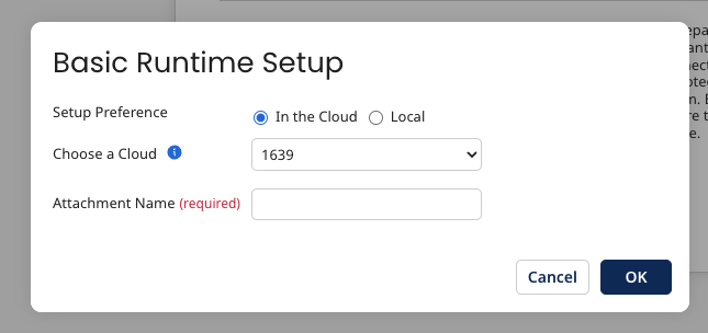 conKeyRefs.UC_BasicRuntime Setup dialog.