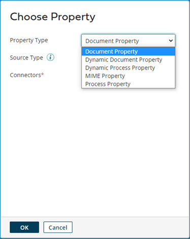 Choose Property panel with Property Type list.