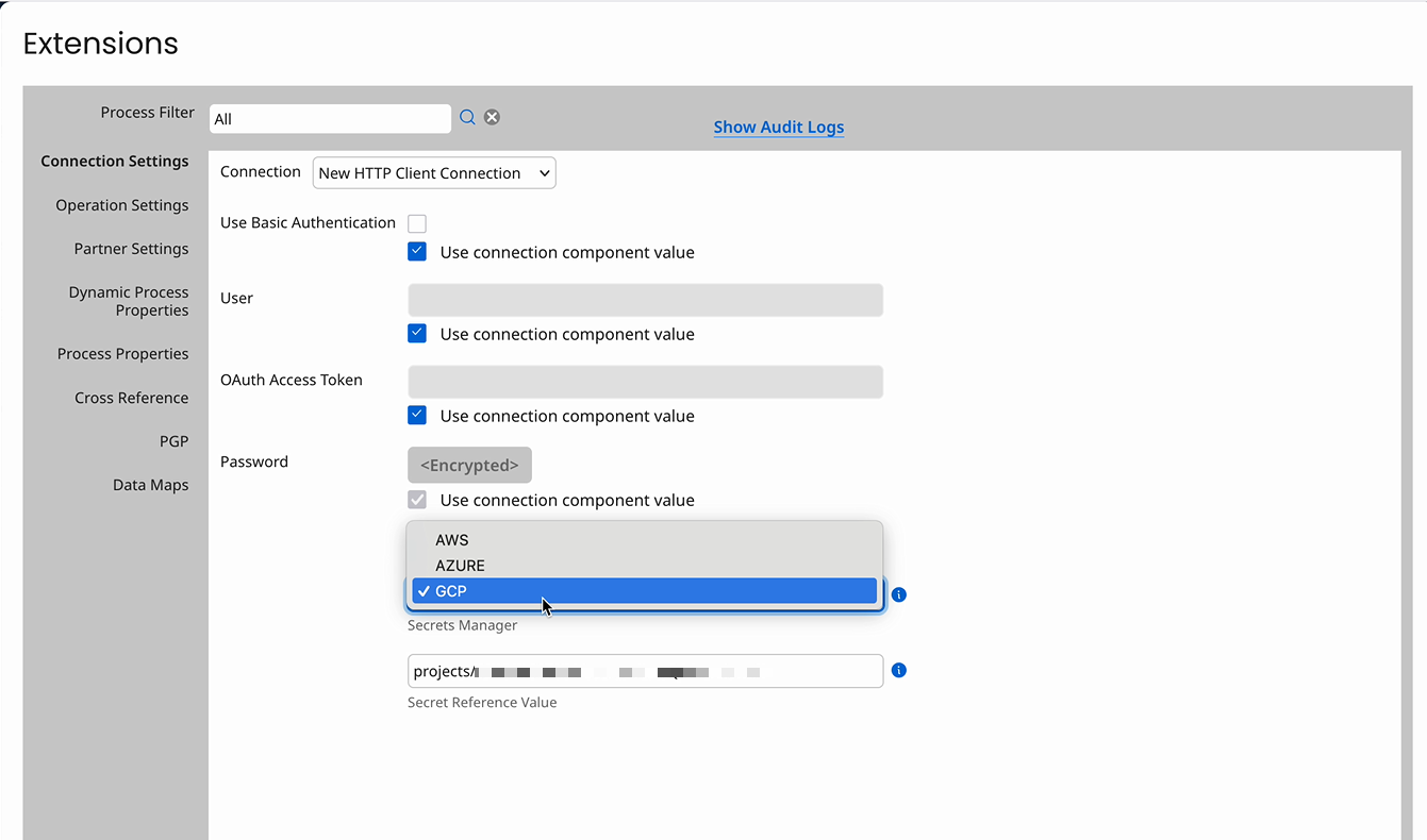 Secrets in environment extensions