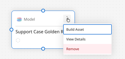 actions menu and Remove option
